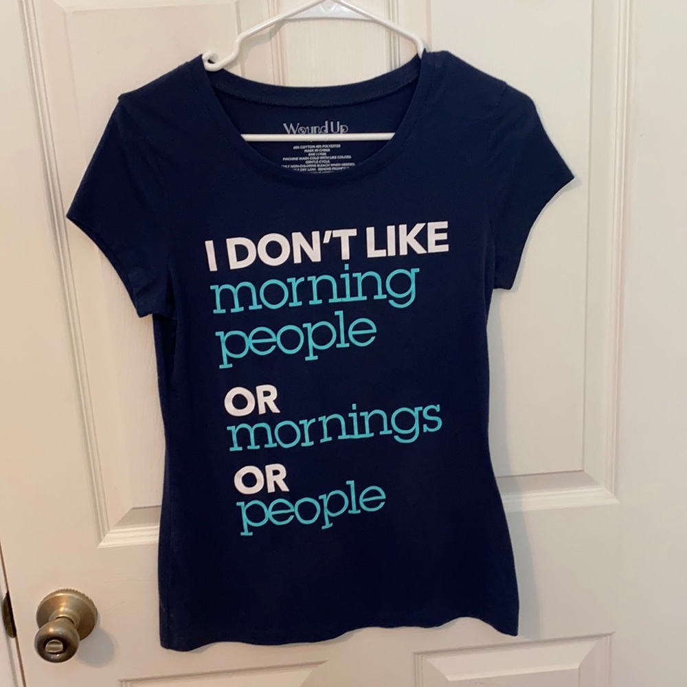 Navy Blue t-shirt with funny saying